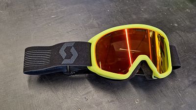 Превью Горнолыжная маска Маска горнолыжная SCOTT Junior Witty Hight Viz Green/Black/Red Chrome (271826-1)